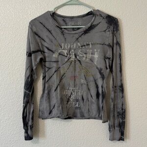 Johnny Cash Long Sleeve Graphic T Shirt